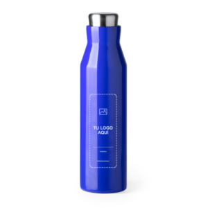 Termo Torke personalizado con la marca «Tu logo aquí» en el frontal