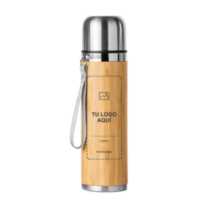 Termo Fengi personalizado con la marca «Tu logo aquí» en el frontal