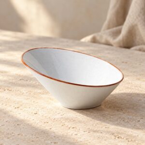 Bodegón de Bol inclinado Artisan Beige 15,5 cm